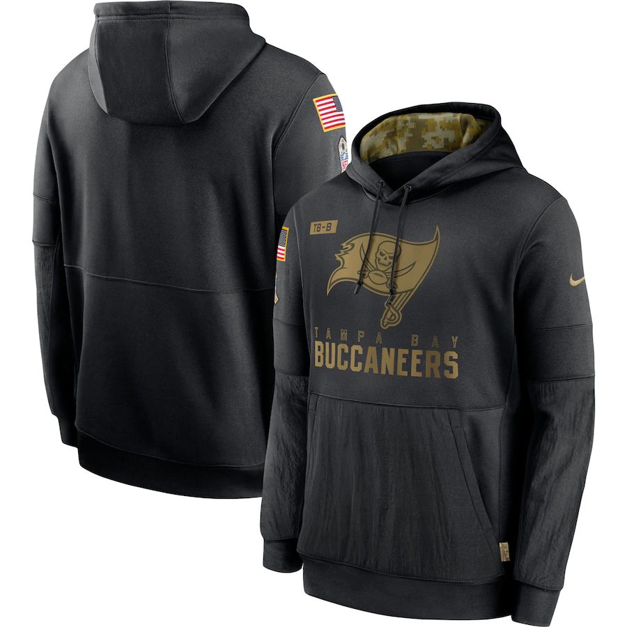 Men Tampa Bay Buccaneers Black Salute To Service Hoodie Nike NFL Jerseys->chicago bears->NFL Jersey